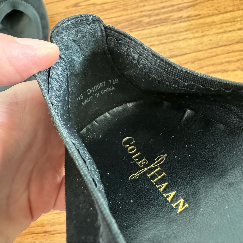 Cole Haan black suede ballet flats - Picture 8 of 8